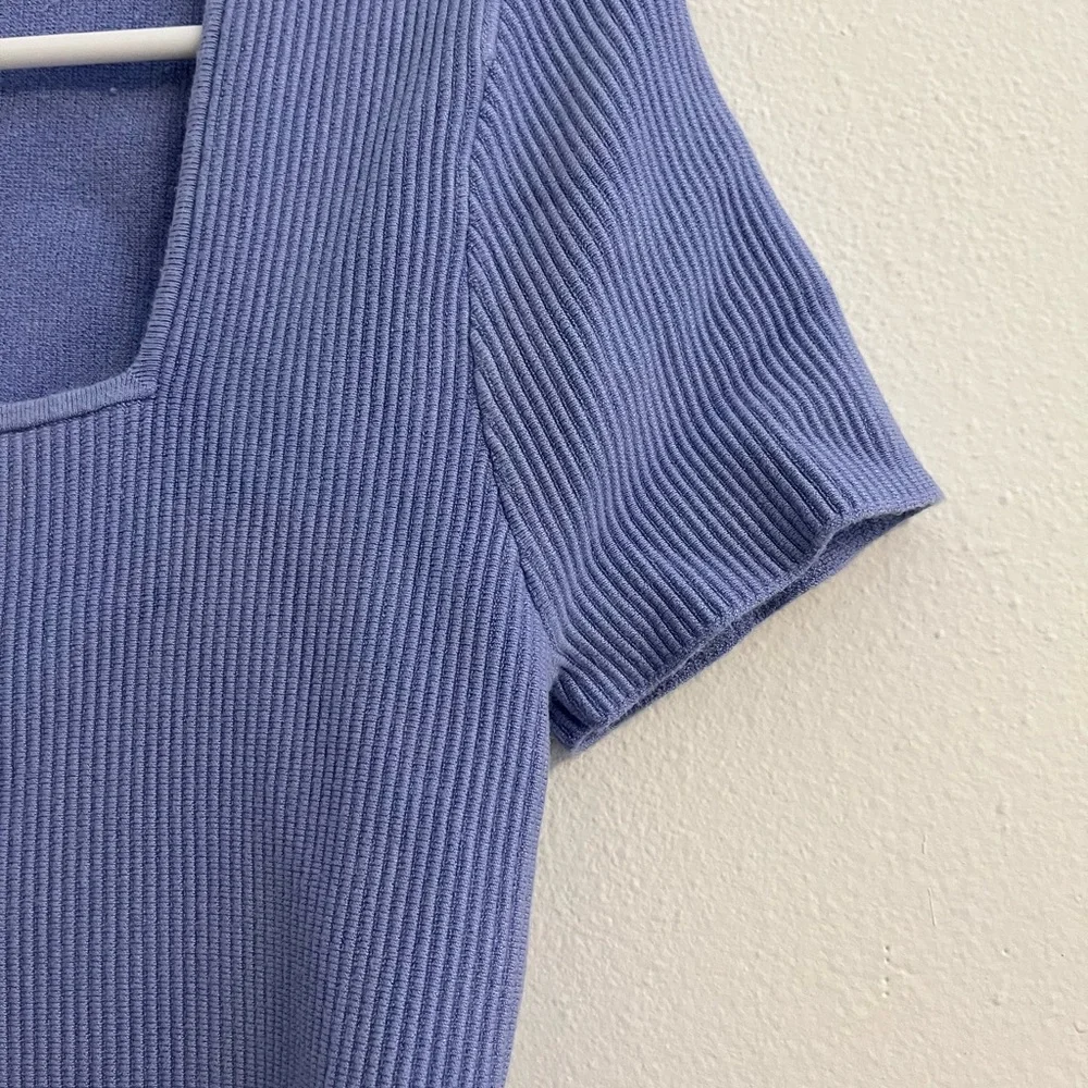 Abercrombie & Fitch Ribbed Square Neck Top - Picture 3 of 7